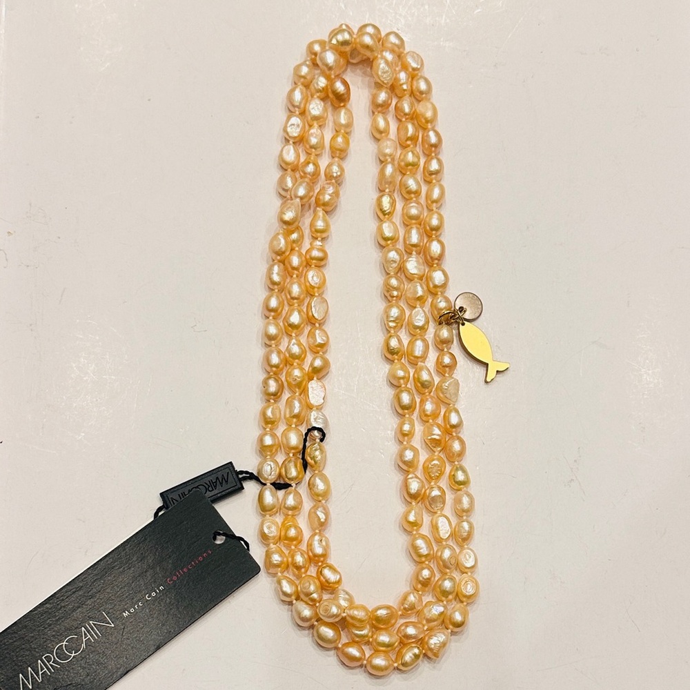 Marc Cain Rose Gold Pearl Necklace